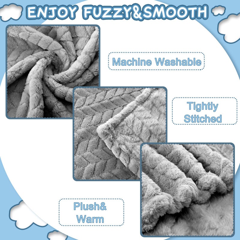 Frienda 4 Pcs Baby Fuzzy Blanket Fluffy Baby Blanket for Boys Girls Soft Warm Baby Receiving Blankets Nursery Bed Blanket Toddler Infant Newborn Receiving Blanket, 32 x 24 Inch (Elegant Color) - Image 4