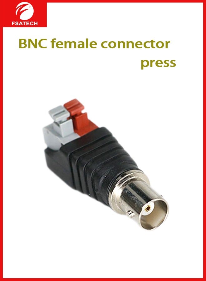 FSATECH 10 قطعة محطة حمراء BNC أنثى لحام تحويل الطاقة موصل دفع نوع كاميرا مراقبة BNC محطة عكسها BNC - Image 1