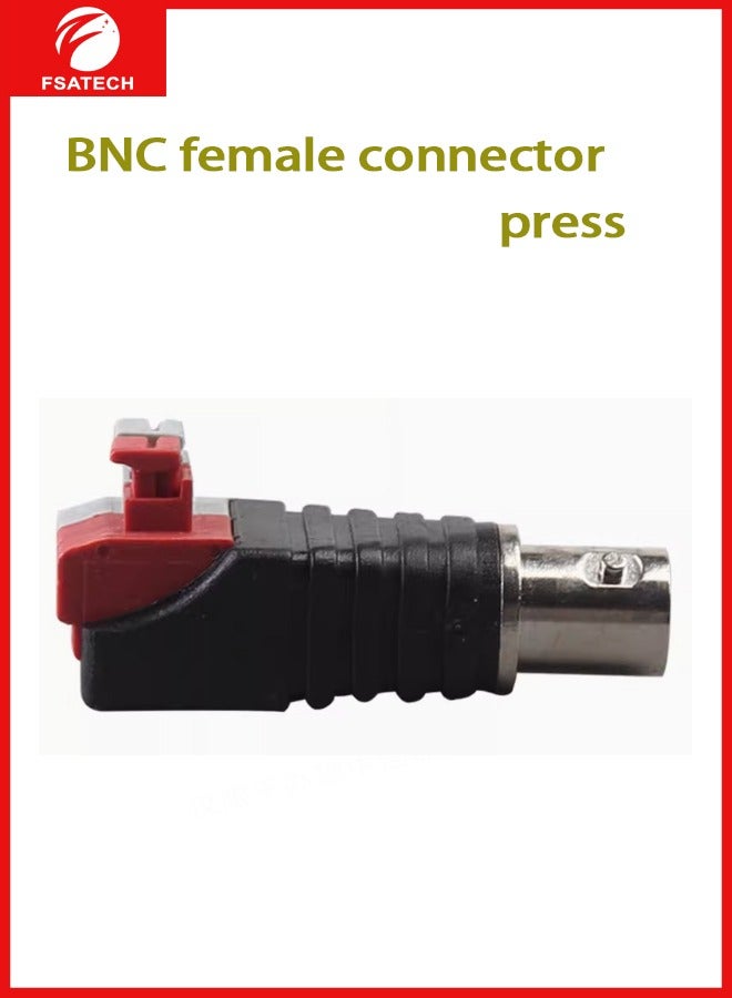 FSATECH 10 قطعة محطة حمراء BNC أنثى لحام تحويل الطاقة موصل دفع نوع كاميرا مراقبة BNC محطة عكسها BNC - Image 2