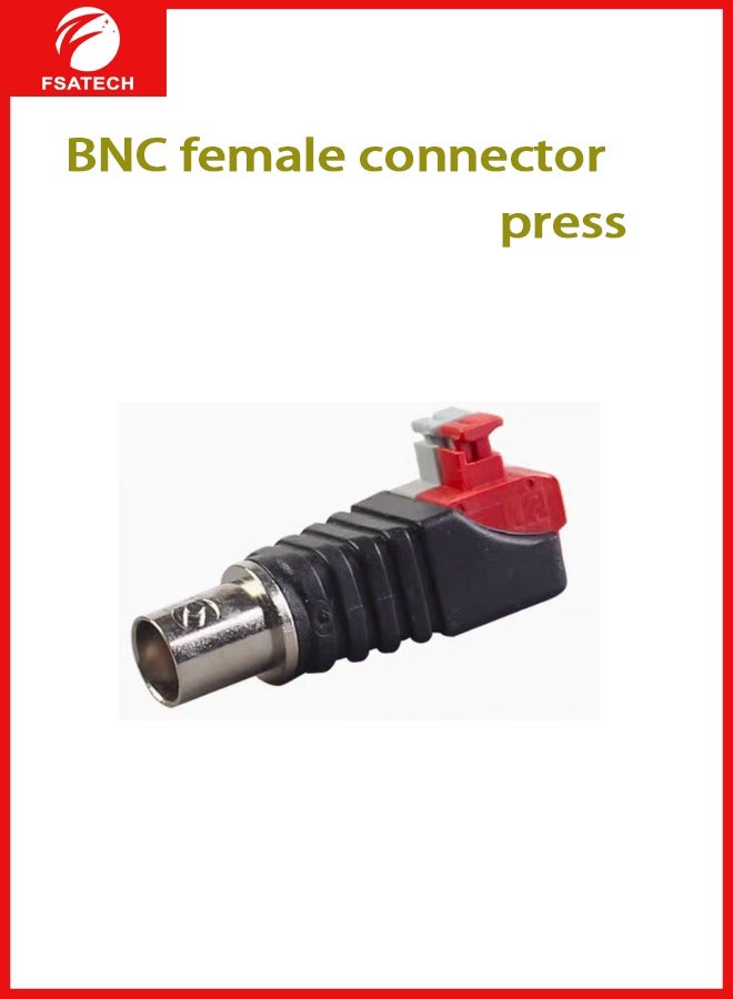 FSATECH 10 قطعة محطة حمراء BNC أنثى لحام تحويل الطاقة موصل دفع نوع كاميرا مراقبة BNC محطة عكسها BNC - Image 3