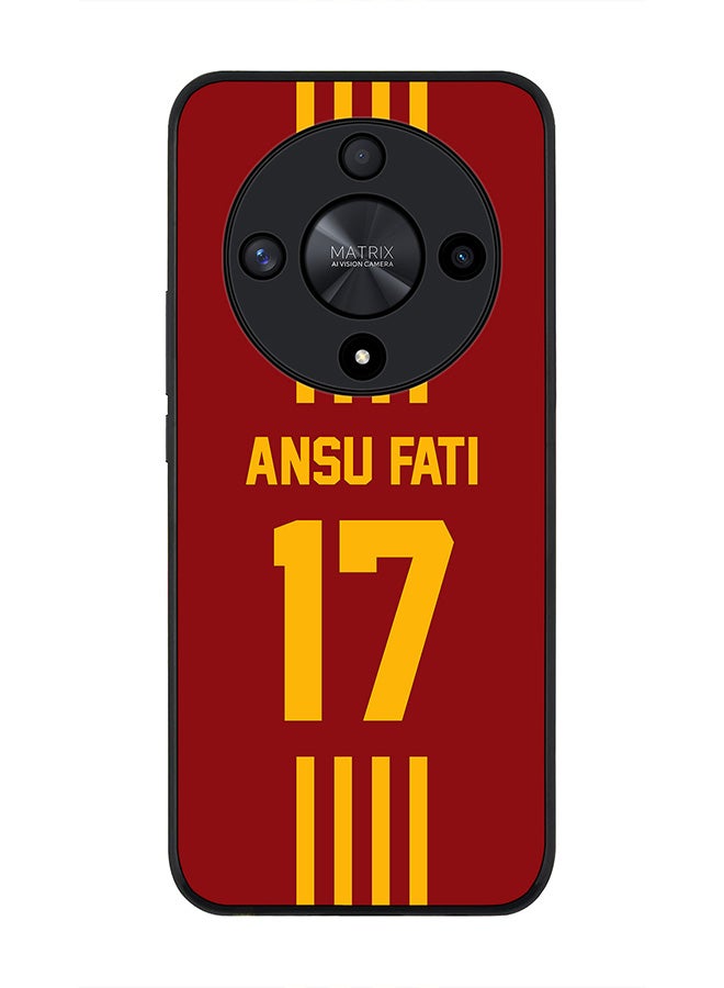 Stylizedd Rugged Black edge case for Honor X9b, Slim fit Soft Case Flexible Thin Cover- Football Team-Spain , Player Name-Ansu Fati - Image 1