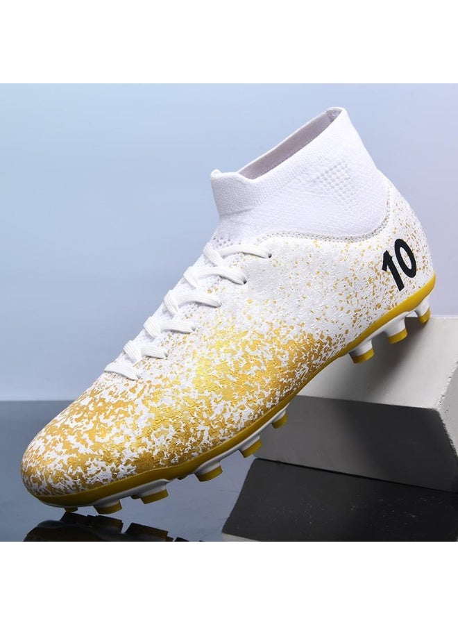 NIBEMINENT Men's Soccer Shoes High-Top Soccer Cleats Outdoor Breathable Athletic Professional Spikes Youth Boys Football Shoes - Image 1