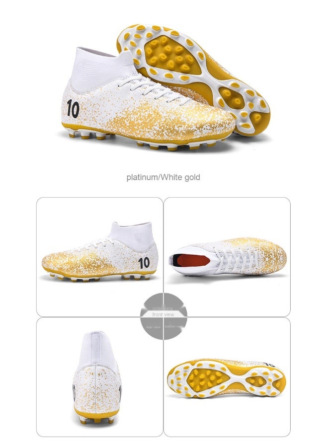 NIBEMINENT Men's Soccer Shoes High-Top Soccer Cleats Outdoor Breathable Athletic Professional Spikes Youth Boys Football Shoes - Image 3