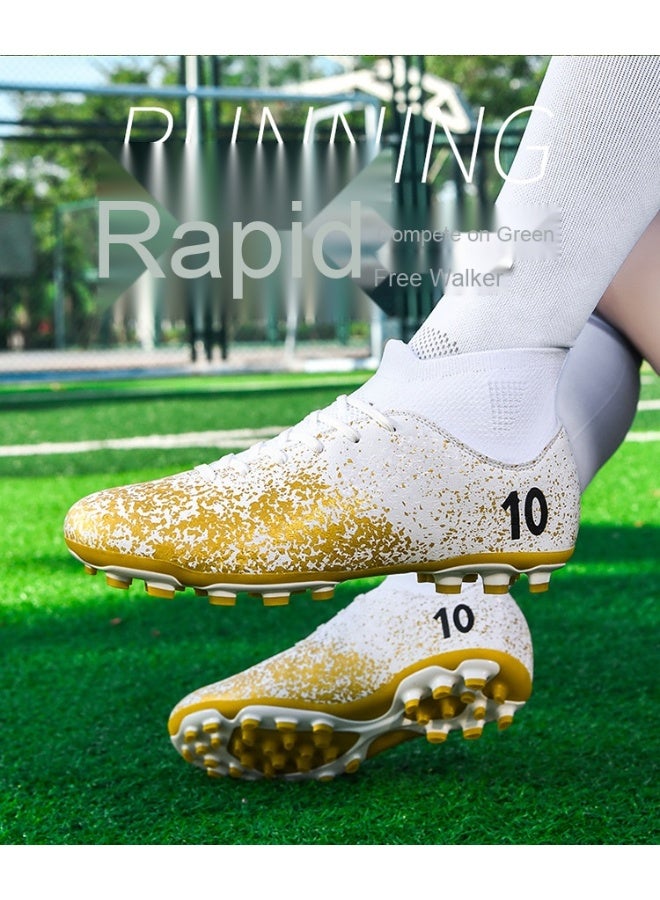 NIBEMINENT Men's Soccer Shoes High-Top Soccer Cleats Outdoor Breathable Athletic Professional Spikes Youth Boys Football Shoes - Image 5