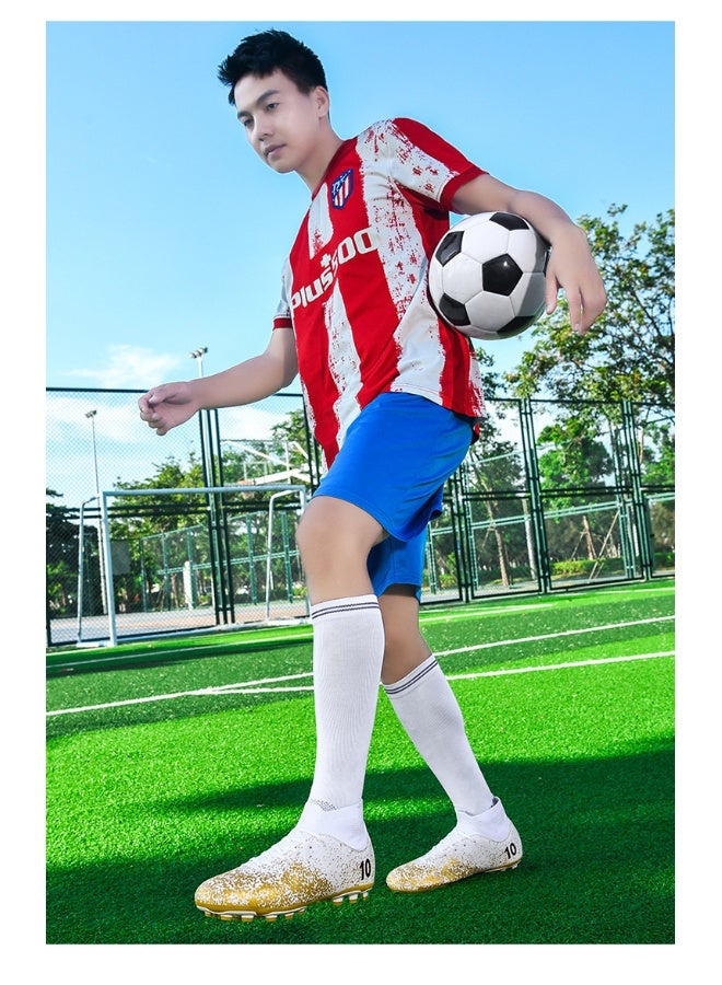 NIBEMINENT Men's Soccer Shoes High-Top Soccer Cleats Outdoor Breathable Athletic Professional Spikes Youth Boys Football Shoes - Image 4