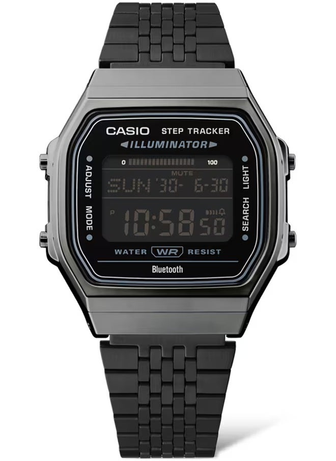 CASIO - Vintage Bluetooth Step Tracker Stainless Steel Watch ABL-100WEGG-1B - Image 1