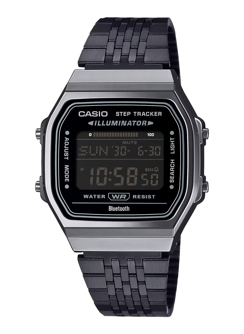CASIO - Vintage Bluetooth Step Tracker Stainless Steel Watch ABL-100WEGG-1B - Image 1
