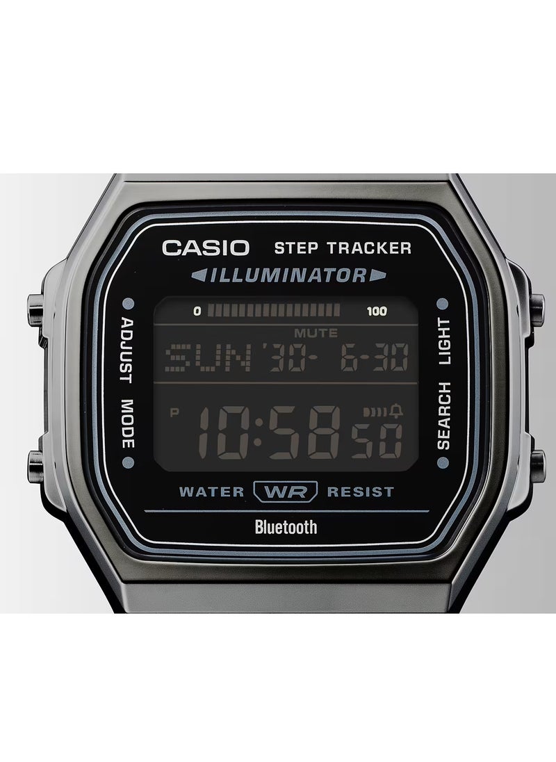 CASIO - Vintage Bluetooth Step Tracker Stainless Steel Watch ABL-100WEGG-1B - Image 1