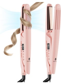 miropure MiroPure 360 Airflow Styler Curling Iron Titanium Flat Iron Hair Straightener and Curler 2 in 1 Professional Curing Wand with Ionic Aroma Cool Air 13 Adjustable Temps Dual Voltage for Long Hair 