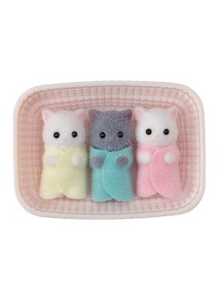 Calico Critters Calico Critters Persian Cat Triplets - Collectible Dollhouse Figures with Cradle Accessory  - Image 1