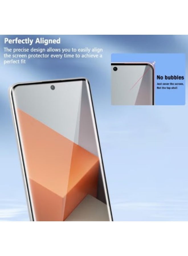 QIRG 2+2 Pack 3D Screen Protector for Redmi Note 15 Pro+ 5G with Camera Lens Protector,3D Full Coverage HD Clear Scratch Resistant,Bubble-Free for Xiaomi Redmi Note 15 Pro Plus 5G Screen Protector - Image 2