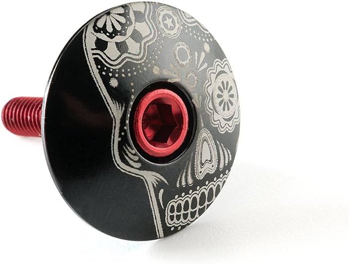 Sugar Skull (Through The Eye) 1 1/8" Bicycle Headset Cap w/Bolt