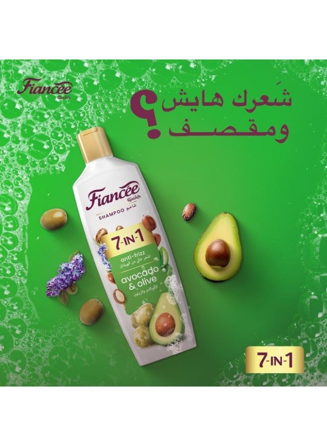 FIANCEE Shampoo 7 IN 1 With Avocado & Olive Anti-Frizz - 340ML - Image 2