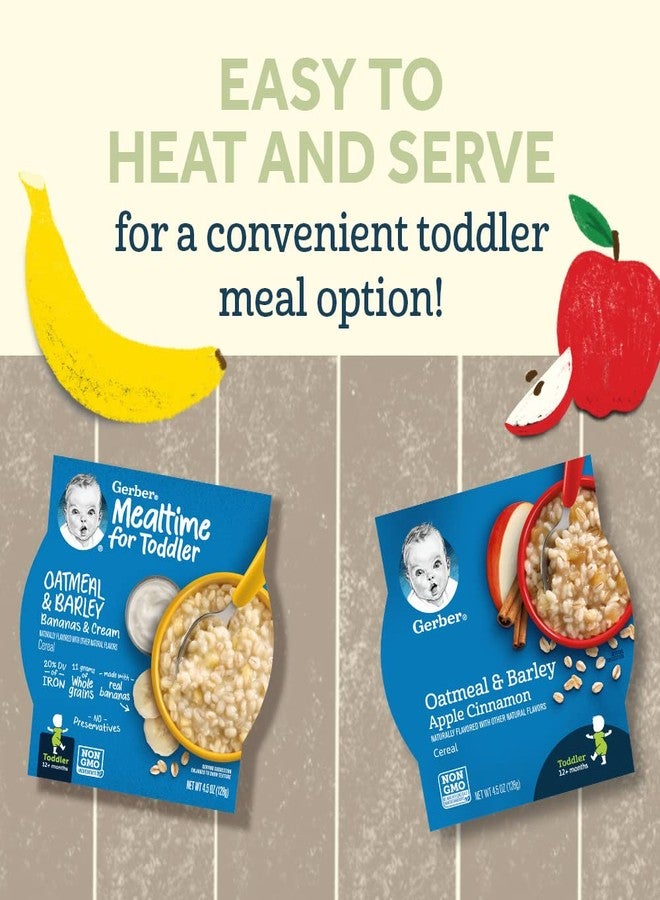 Gerber Baby Cereal, Oatmeal & Barley, Apple Cinnamon, 4.5 Ounce Self-Feeding Trays (Pack of 8) - Image 4