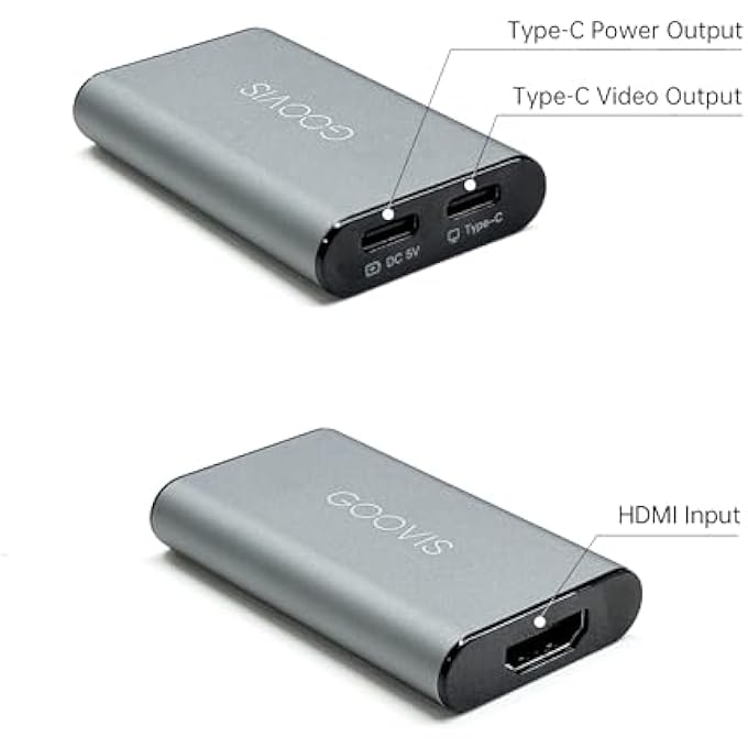 rayihni HC2.0 HDMI TO USB TYPE-C ADAPTER – 4K@60HZ, WITH POWER PORT FOR HEAD MOUNTED DISPLAYS AND AR/XR GLASSES; COMPATIBLE WITH PC, PS5, BLU-RAY PLAYERS, CAMERAS, AND MORE - Image 2