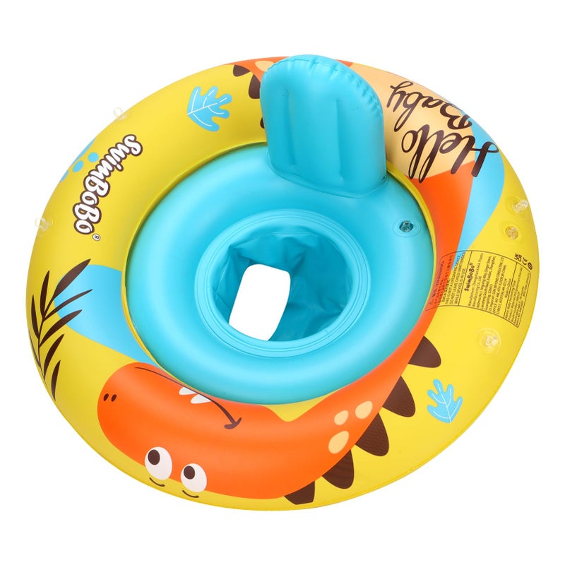 Swimbobo Inflatable Baby Swimming Float with Safe Seat and Canopy for Age 6-36 Months Toddler (Yellow Dinosaur) - Image 5