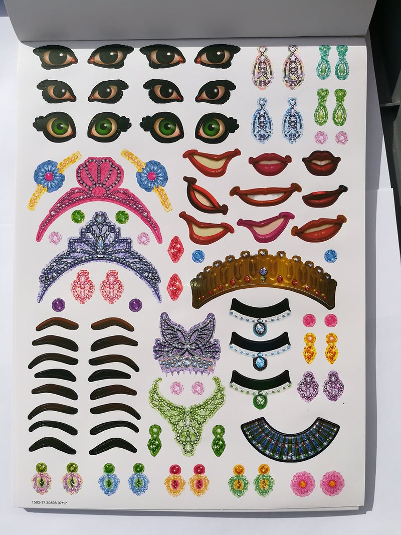 Bendon Princess Sticker Face 300 Stickers and 32 Face Pages (Cover design may vary) - Image 2