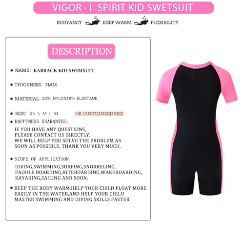 karrack Girls and Boys One Piece Rash Guard Swimsuit Kid Water Sport Short Swimsuits UPF 50+ Sun Protection Bathing Suits (Size 11-13Years) - Image 4