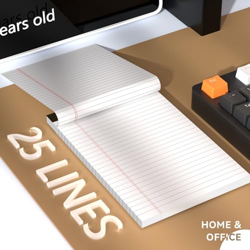 Nichela 5" x 8" Note Pads 6 Pack of Legal Pads Narrow Ruled Notepad with Perforated Notepads 30 Sheets Small Writing Pads 21lb Legal Pad Quality Paper Ideal for Home, Office, or School Use - Image 3