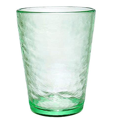 KLIFA RIPPLE 16 ounce Set of 6 Acrylic Tumbler Drinking Glasses Cups BPAFree Stackable Plastic Drinkware Dishwasher Safe Green