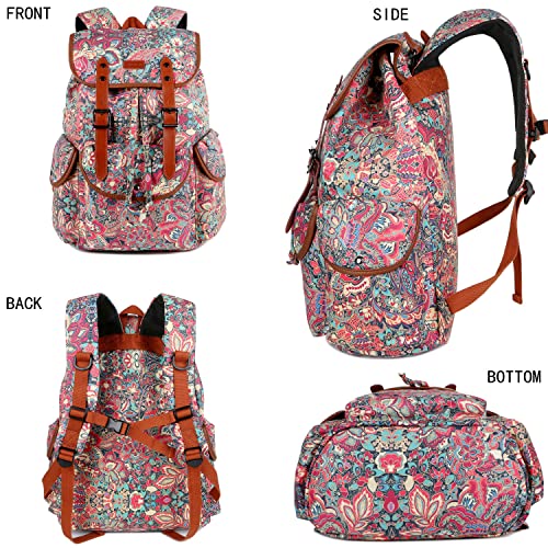 Baosha Large Women Laptop Backpack 15.6 inch Computer Backpack Travel Hiking Backpack With Free Toiletry bag CN-01 (HS) - Image 3
