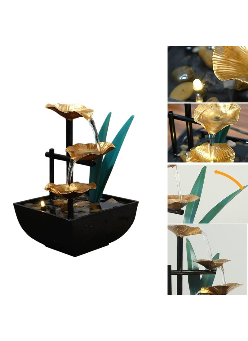 SK SOPPY SK SOPPY Metal Tabletop Water Fountain with Deep Basin and Natural River Rocks Indoor Zen Decoration for Office Bedroom and Home Relaxation Showpiece for Calm and Serenity Pack of 1  - Image 4