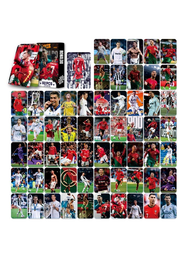 NIBEMINENT 92 Pcs Football Player Cristiano Ronaldo Lomo Cards Card For Fans Collection Gifts - Image 3