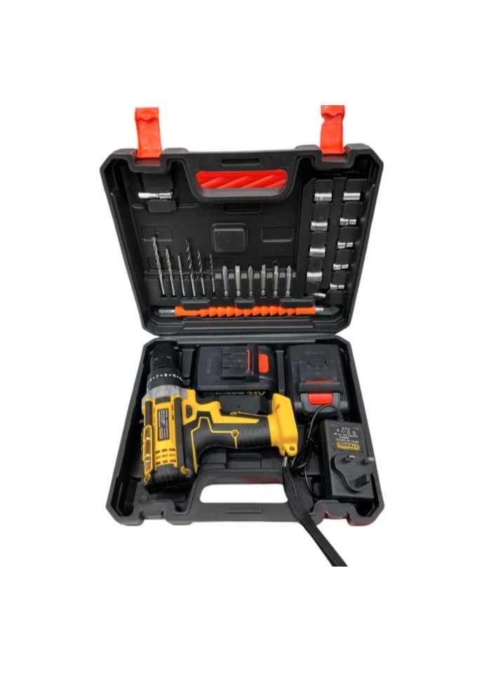 Denx DRILL Multifunctional Cordless Drill Driver Set 21V Electric Screwdriver with 2 x 1500mAh Batteries, Max 65Nm Combination Drill, 25+1 Torque Electric Drill, Cordless Screwdriver - Image 2