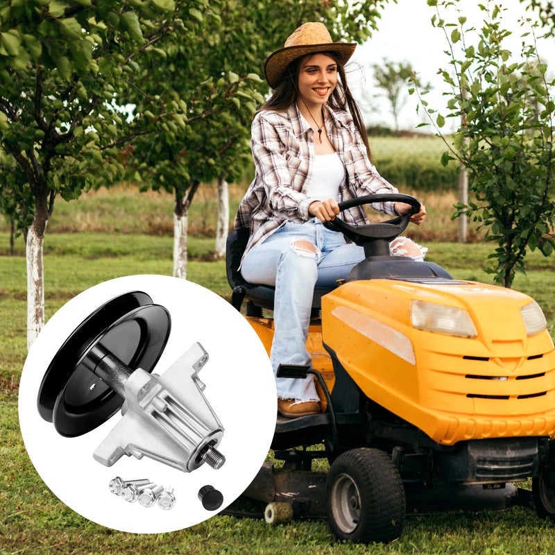 UP2WIN 918-04822B Spindle Assembly Compatible with Craftsman Cub Troy Bilt Pony Bronco 42" Mower Deck Tractor Riding Mower, Come with All The Mounting Hardware Including Threaded Bolt - Image 5