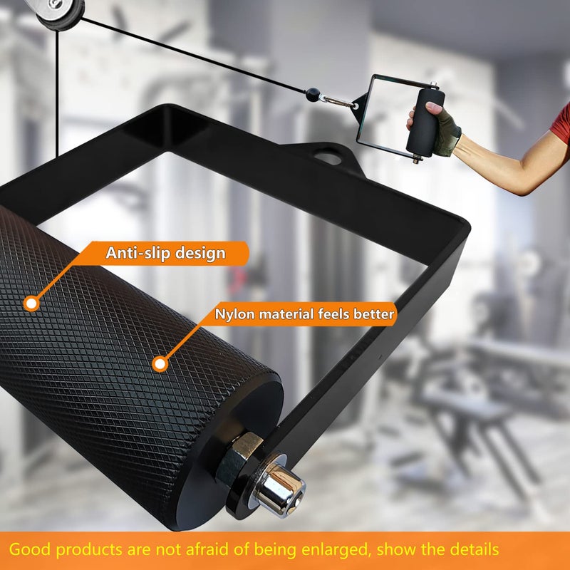 MARSAFIT Gym Fitness LAT Pulldown Attachments, Fat Arm Wrestling Exercise D Handle Cable Attachment, Arm Lifting Deadlift Handle Grip for Finger Wrist Strength - Image 5
