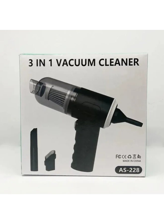 Green Tiger 3-in-1 Portable Mini Vacuum Cleaner for Home and Car - Wireless & Rechargeable - Image 1