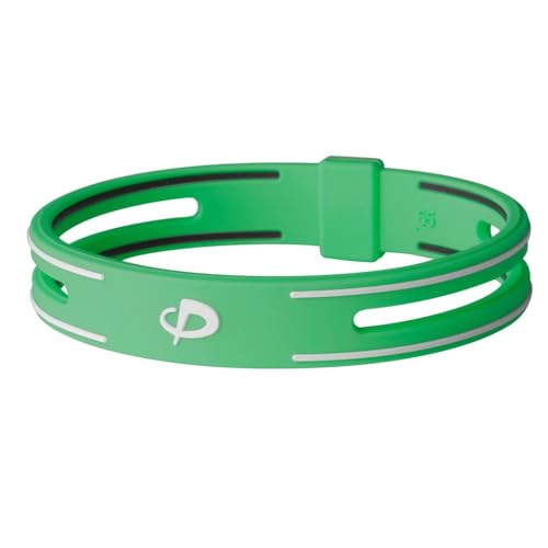 Phiten S-PRO Titanium Bracelet, Green, 6.25-Inch - Image 1