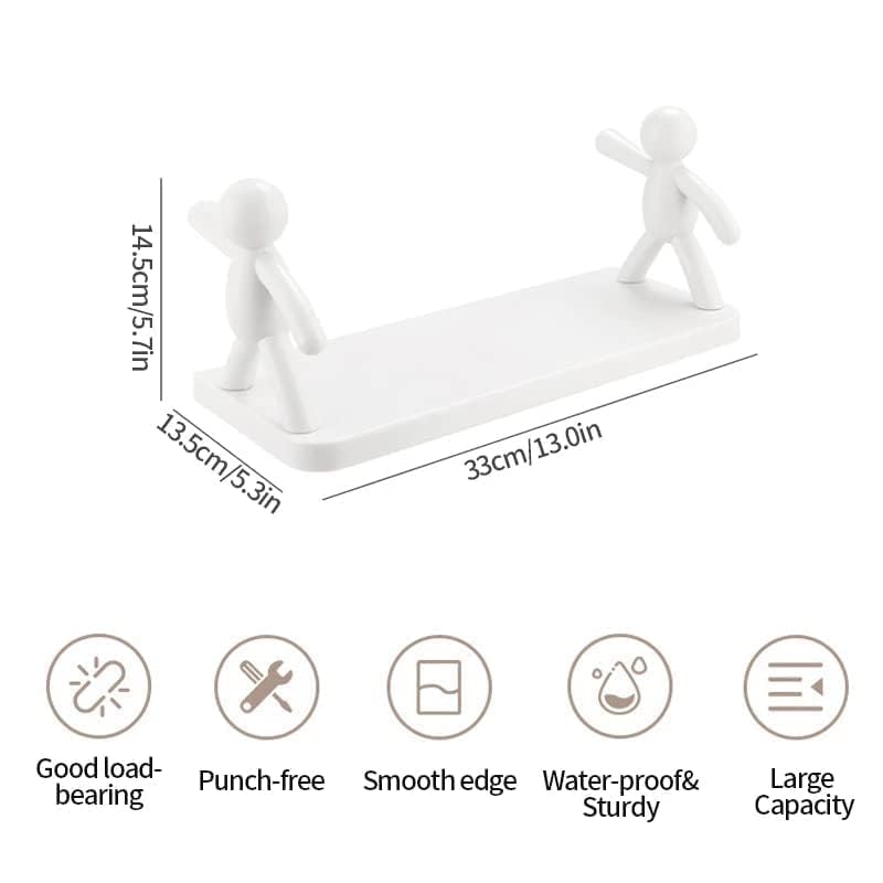 Pekos Multi Purpose Cartoon Magic Stand Holder with Wall Stickers Makeup Cosmetic Stand Holder Self Adhesive Bathroom Storage Rack Wall Mounted Shelf Organizer Stand Tray 1Psc_Multicolor - Image 2