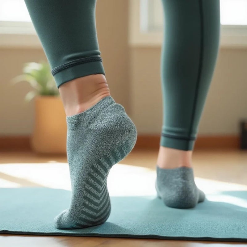 Gripjoy Grip Socks 3-Pack, Non Slip Socks for Yoga, Pilates, Barre, Dance, Enhanced Stability, Machine Washable, Comfortable Cotton Blend, Supports Charitable Causes - Image 3