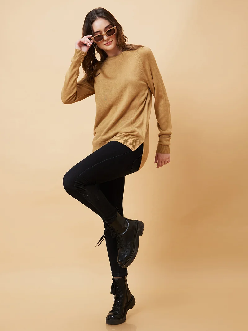 globus Women Raglan Sleeves Acrylic Pullover Sweaters