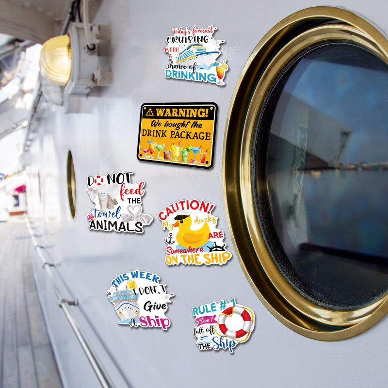 Blosssound 6 Pcs Cruise Ship Door Decorations Magnetic, Cruise Door Magnets Decorations Animal Towels Ducks Magnet Stickers for Fridge Cabin Garage Car Party Favors - Image 5