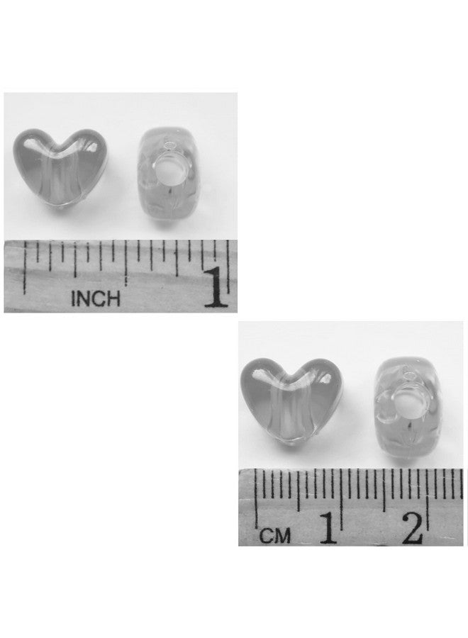 BeadExplosion Heart Beads Ruby Red Transparent Large Hole Pony Beads Pk50 Made In Usa, B07877 - Image 2