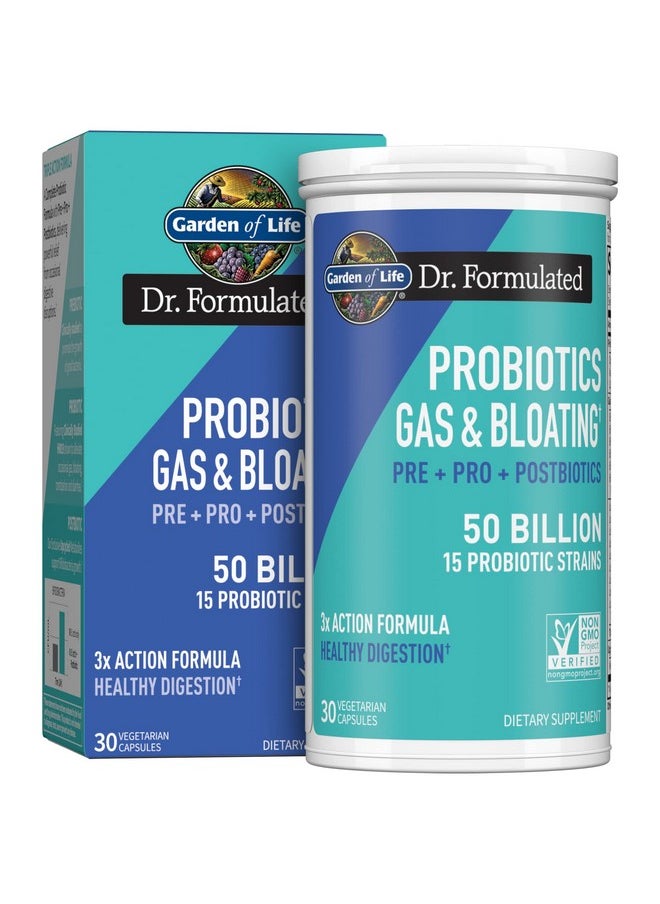 Garden of Life Dr Formulated Once Daily 3In1 Complete Prebiotics Postbiotics & Probiotics For Women And Men Pre + Pro + Postbiotic Supplement For Gas & Bloating 50 Billion Cfu 30 Day Supply  - Image 2