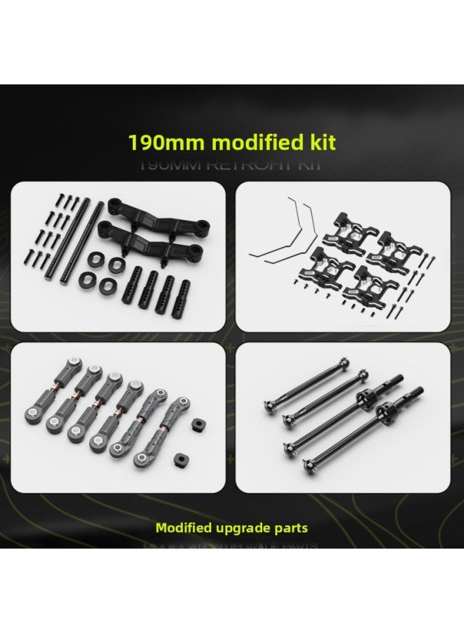Raylalo XTS-F10 Rally 190mm Car Shell Modification Kit Car Shell Column Swing Arm CVD Dog Bone-Color:Adjustable Upper Swing Arm Pull Rod Set (short Pull Rod Short Ball Head Buckle) [for Modification Of 190mm Car Shell]-Scale:1:8 