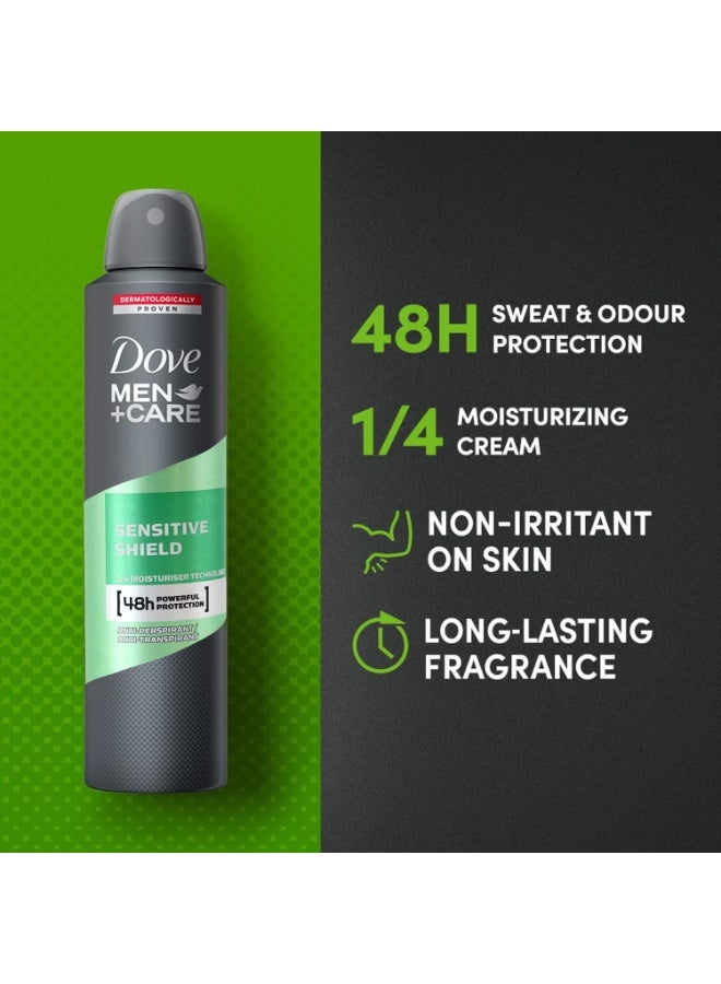 سبراي مزيل للتعرق للجسم للرجال، حماية من الحساسية، 250 مل