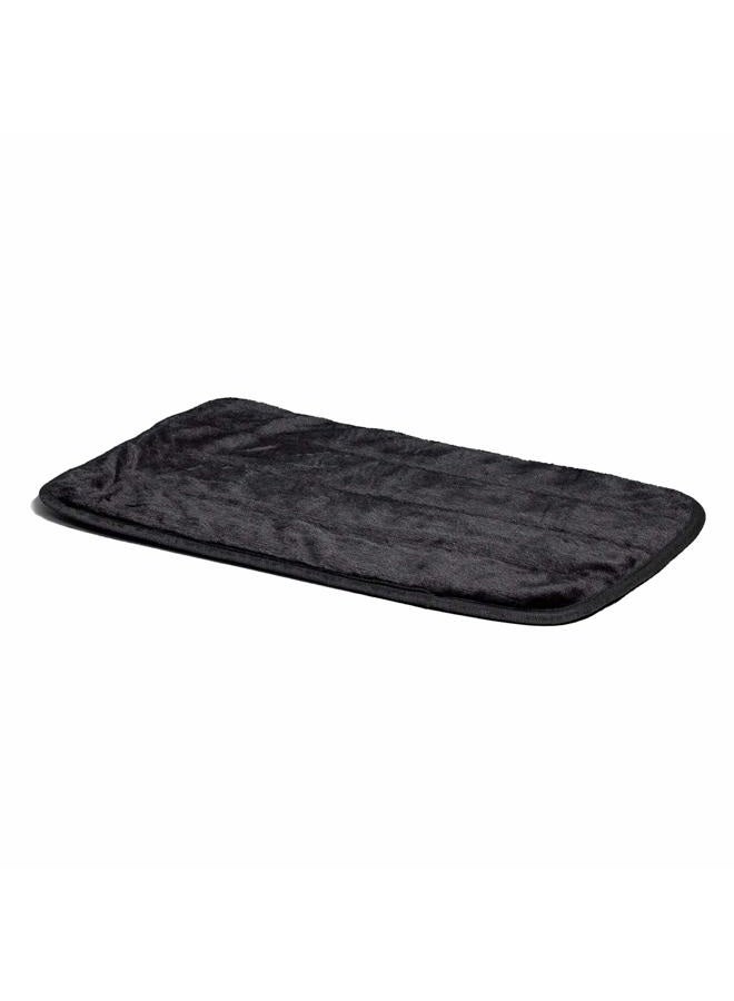 MidWest Homes for Pets Quiet Time Pet Bed Deluxe Black Fur Pet Mat 43' x 28' - Image 1