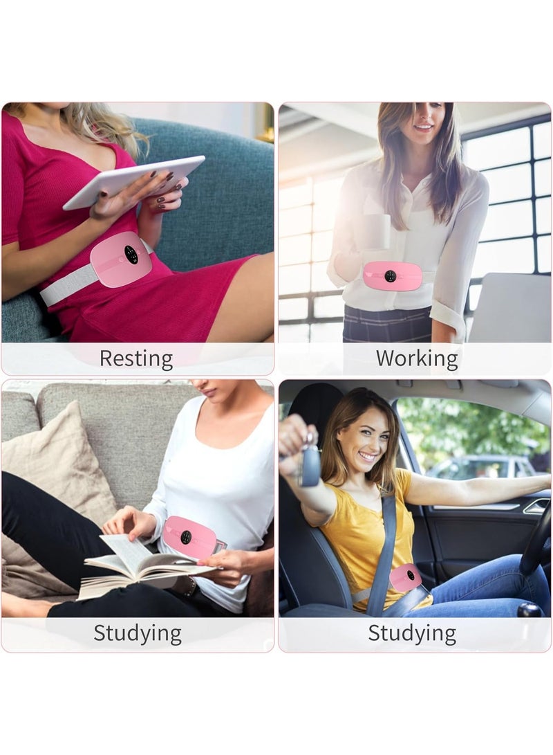 Portable Cordless Heating Pad for Menstrual Pain Relief – Adjustable Heat & Massage Belt for Belly and Back Comfort - Image 2