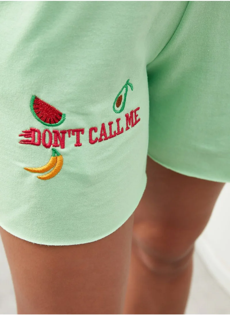 trendyol Crew Neck Sweatshirt & Shorts Set
