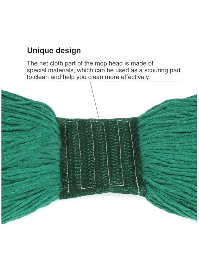 VINSTAR Looped End Wet Mop Head,Commercial Mop Head–Cotton String Mop Replacement Head,6 Inch Universal Headband, Mop Head Replacement for Home, Industrial and Commercial Use-Green（3 Pack） - Image 4
