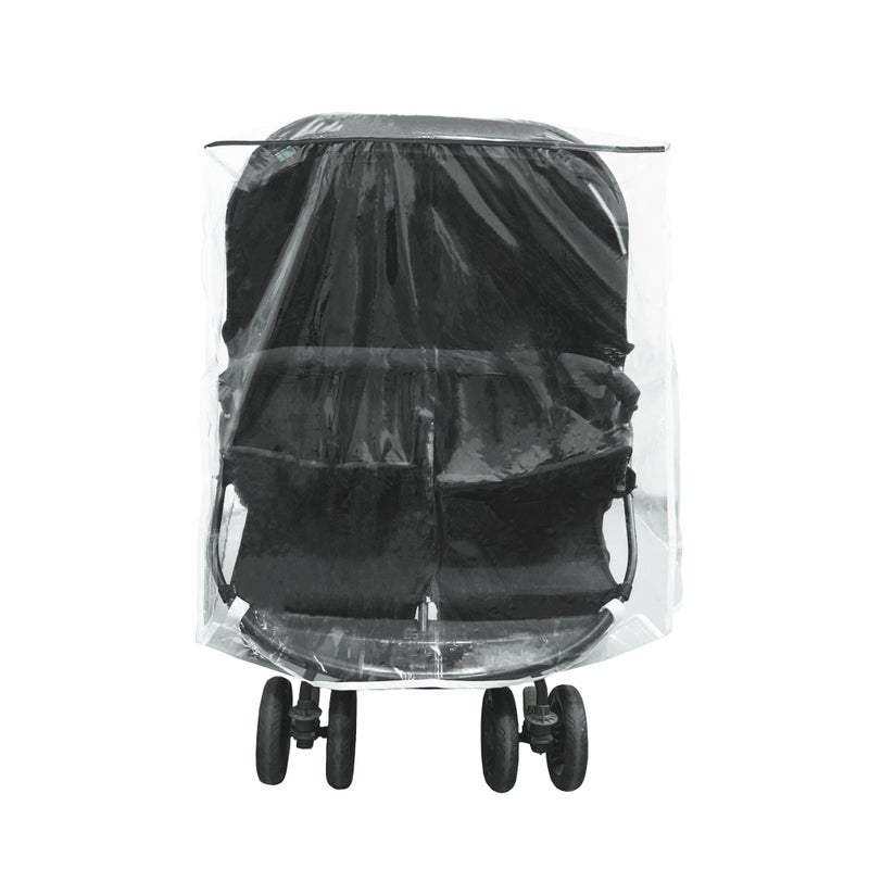 Ezkindheit Universal Waterproof Twins Baby Pushchair Rain Cover Side by side Double Pushchair dust proof cover Baby Carriage Pram Accessories Stroller Raincover - Image 4