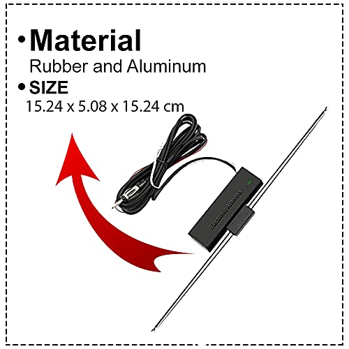 Auto Pearl - Vehicle Roof Mount Rubber Antenna Mast Flexible Car Antenna with Anti-Theft Design and Car Wash Safe - Black -Antenna - Image 2