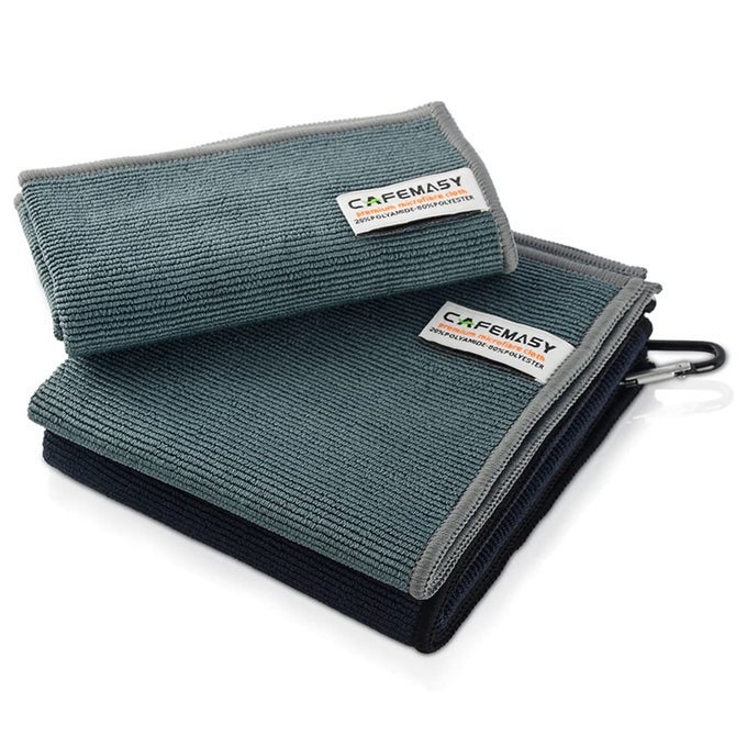BARISTA CLEANING TOWEL WITH HOOK SET PACK OF 3PCS SOFT BARISTA MIRCO FIBER CLOTH FOR CLEANING ESPRESSO COFFEE MACHINE STEAM WAND AND COFFEE BAR COUNTER
