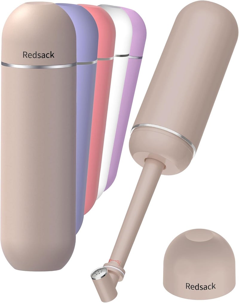 Redsack Portable Bidet for Travel & Camping - Manual Squeeze Handheld Peri Bottle for Feminine Hygiene, 3 Leak-Proof Seals, Extendable Sprayer with Rotating Nozzle for Men & Women (Khaki, General) - Image 1