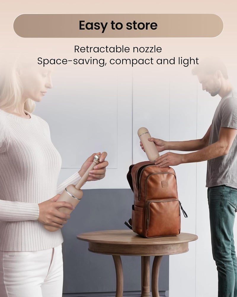 Redsack Portable Bidet for Travel & Camping - Manual Squeeze Handheld Peri Bottle for Feminine Hygiene, 3 Leak-Proof Seals, Extendable Sprayer with Rotating Nozzle for Men & Women (Khaki, General) - Image 3