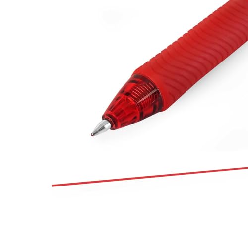 Pentel BL107B EnerGel-X Retractable Roller Gel Pen, .7mm, Red Barrel/Ink, Dozen - Image 4